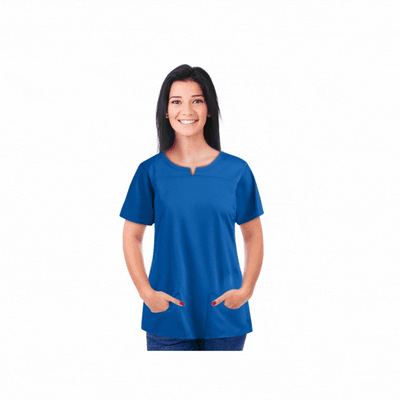 Functional Elegance: Plus Size Short Sleeve Nursing Scrubs XXXL-XXXXL for Women with Pockets